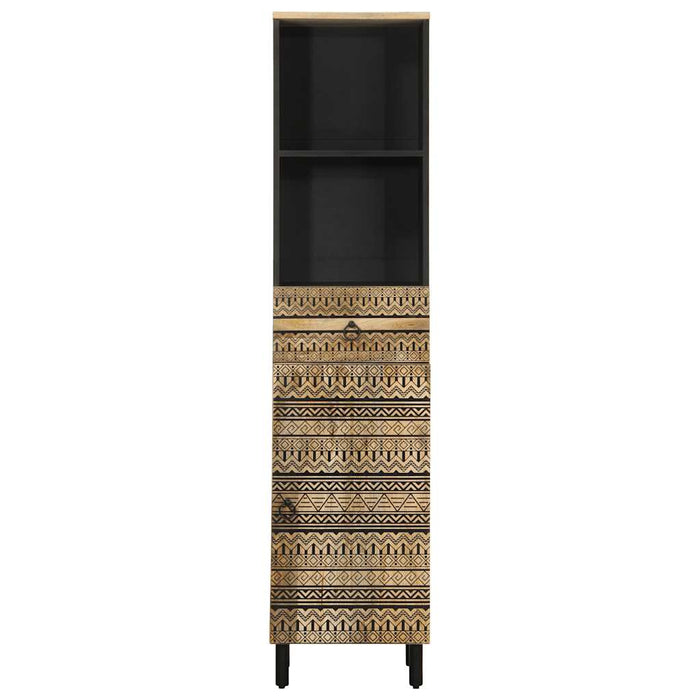 Mobile da Bagno 38x33,5x160 cm in Legno Massello di Mango