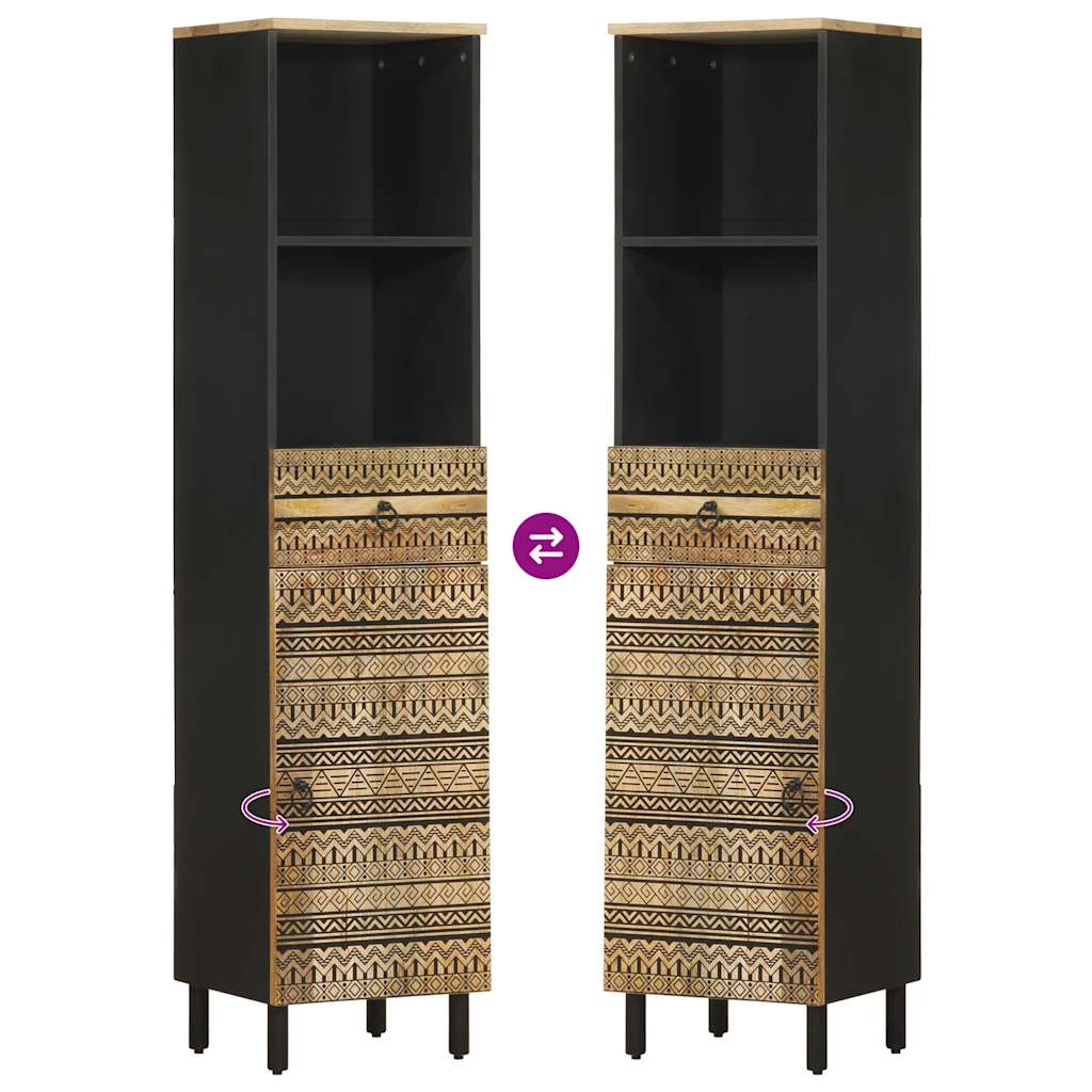 Mobile da Bagno 38x33,5x160 cm in Legno Massello di Mango 4018650