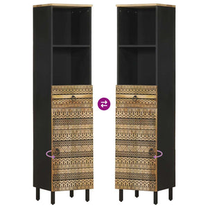 Mobile da Bagno 38x33,5x160 cm in Legno Massello di Mango