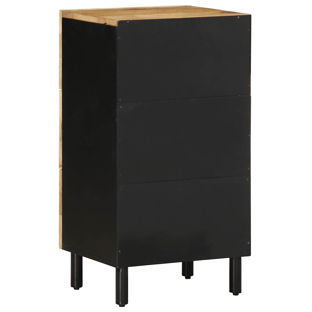 Credenza-Buffet-Armadio da cucina 40x33,5x75 cm in Legno Massello di Mango Grezzo
