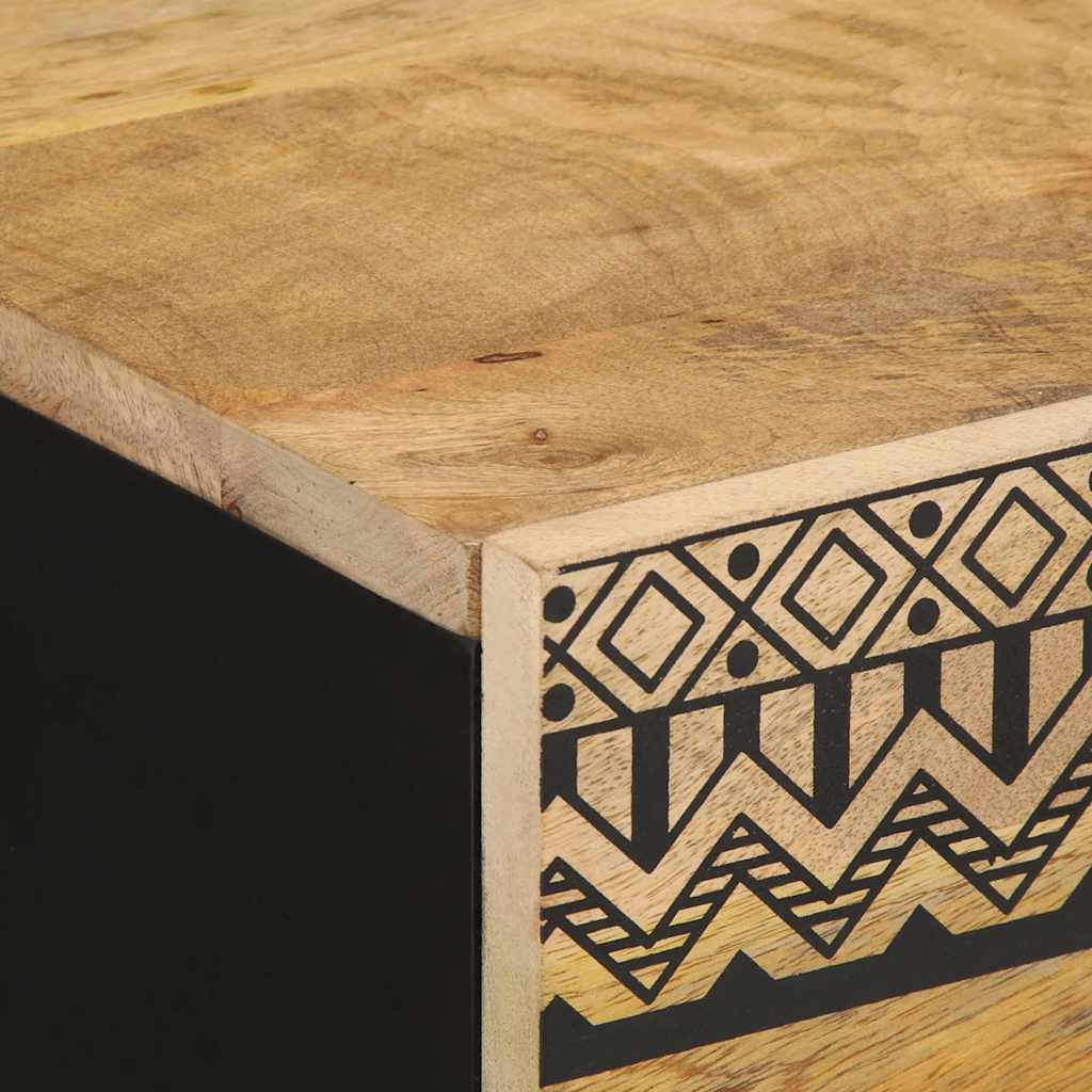 Credenza-Buffet-Armadio da cucina 40x33,5x75 cm in Legno Massello di Mango Grezzo