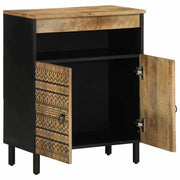 Credenza-Buffet-Armadio da cucina 60x33,5x75 cm in Legno Massello di Mango Grezzo 439724