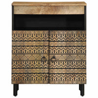 Credenza-Buffet-Armadio da cucina 60x33,5x75 cm in Legno Massello di Mango Grezzo 439724