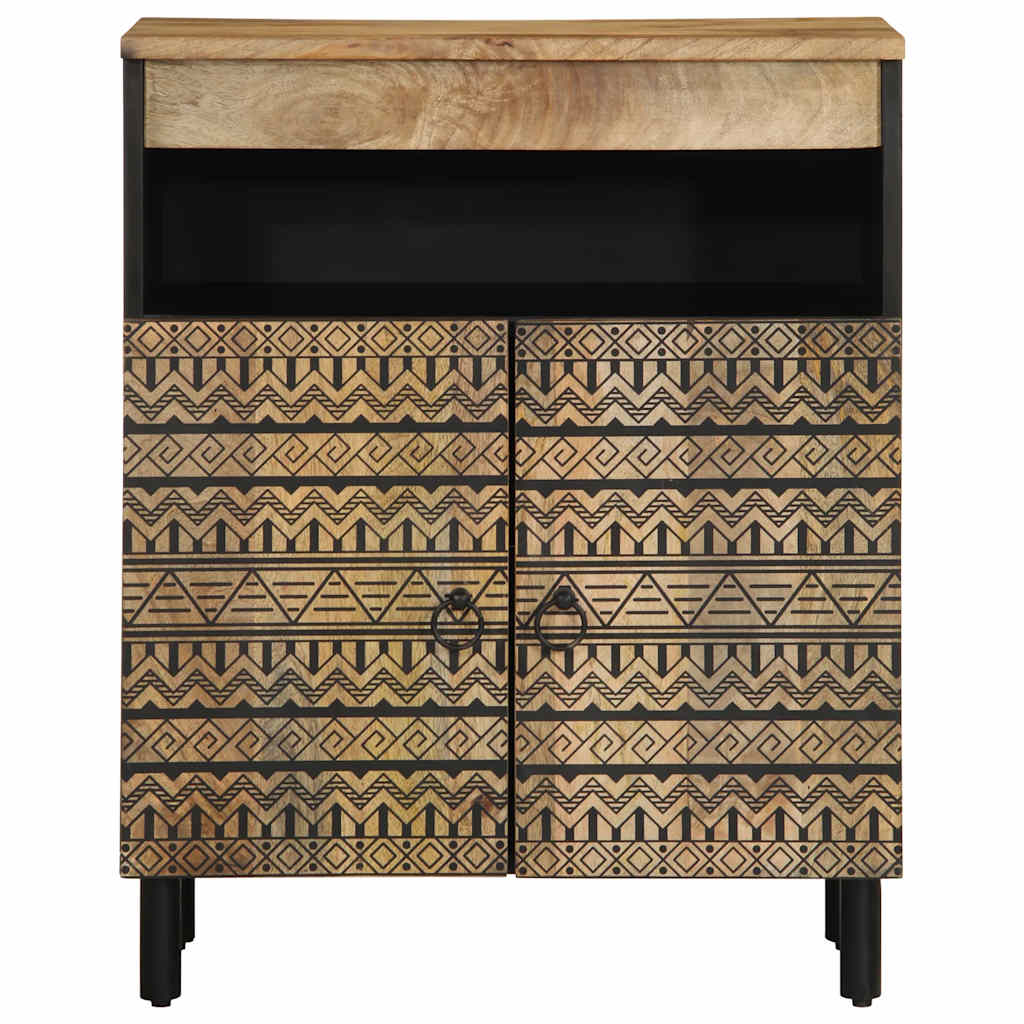 Credenza 60x33,5x75 cm in Legno Massello di Mango Grezzo