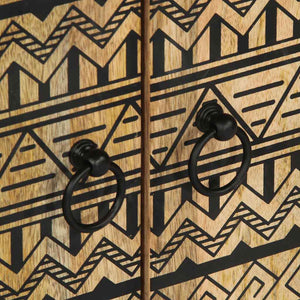 Credenza-Buffet-Armadio da cucina 60x33,5x75 cm in Legno Massello di Mango Grezzo 439724