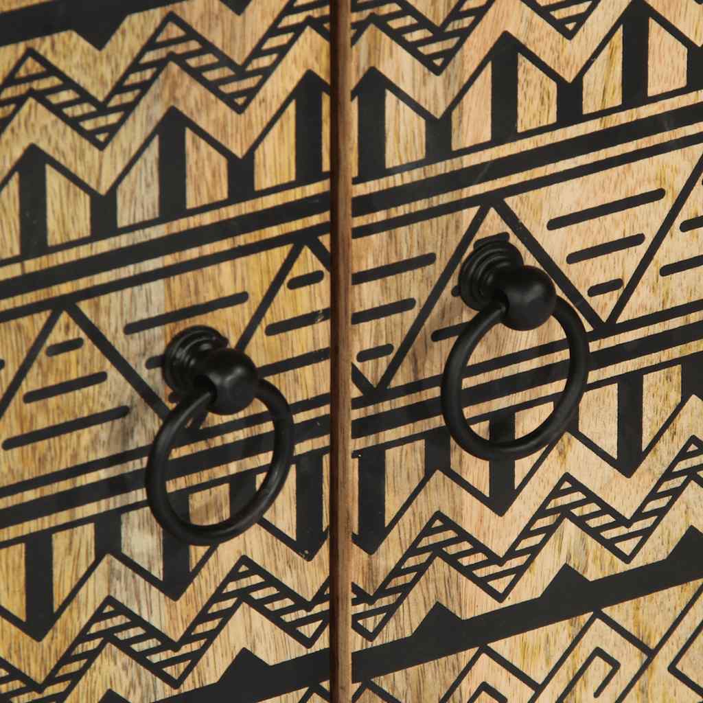 Credenza 60x33,5x75 cm in Legno Massello di Mango Grezzo