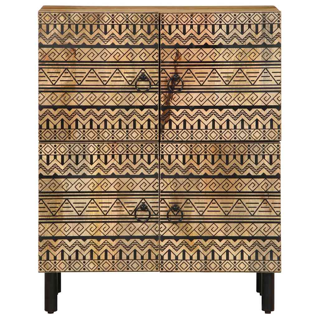 vidaXL Credenza 60x33,5x75 cm in Legno Massello di Mango Grezzo