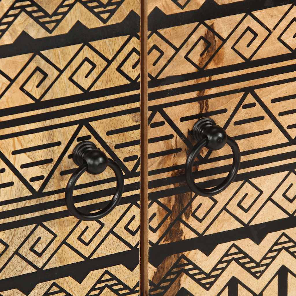 vidaXL Credenza 60x33,5x75 cm in Legno Massello di Mango Grezzo