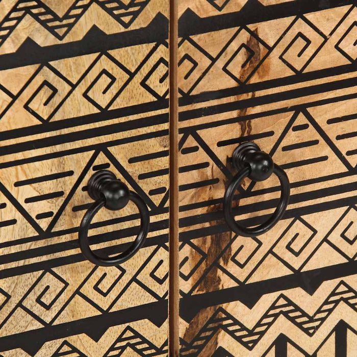 vidaXL Credenza 60x33,5x75 cm in Legno Massello di Mango Grezzo