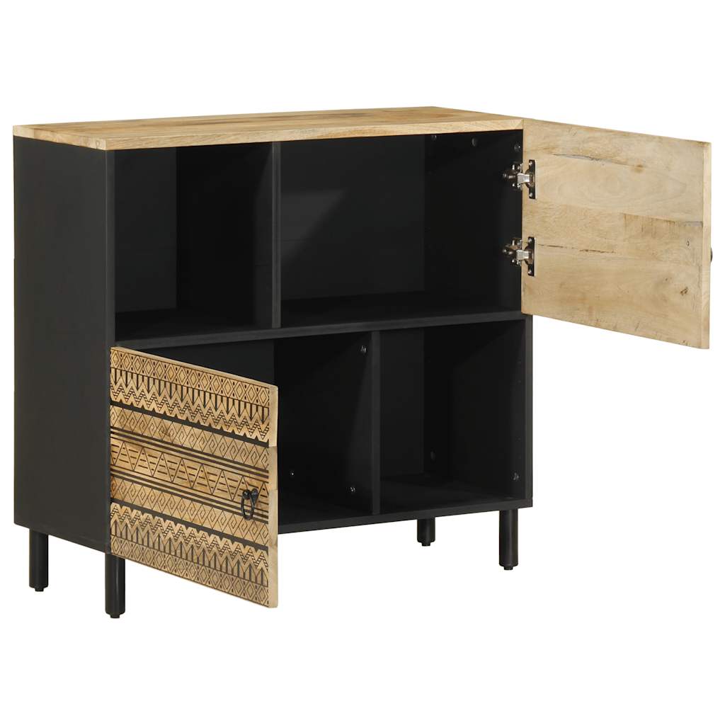 vidaXL Credenza 80x33,5x75 cm in Legno Massello di Mango Grezzo