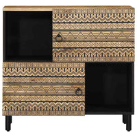 vidaXL Credenza 80x33,5x75 cm in Legno Massello di Mango Grezzo