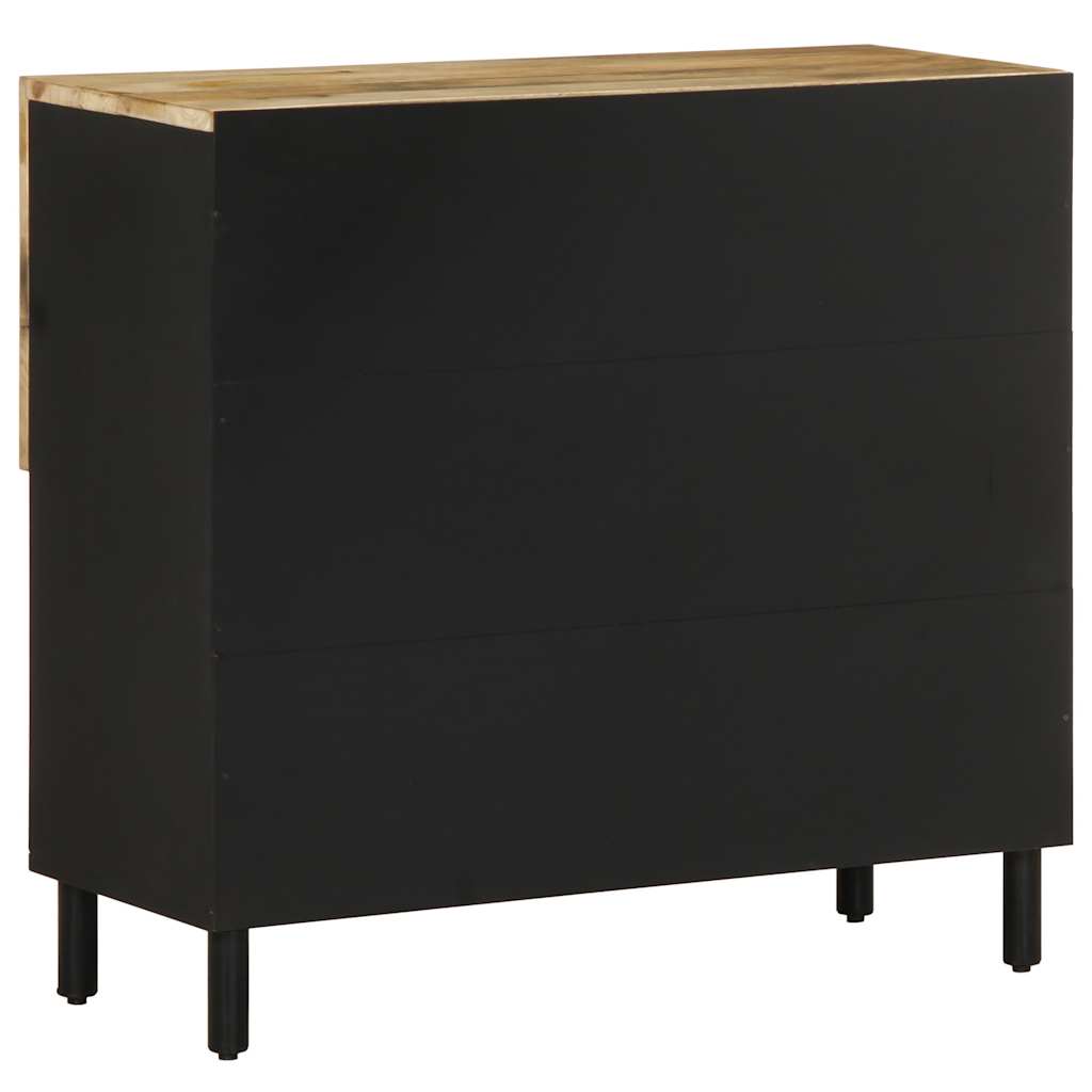 vidaXL Credenza 80x33,5x75 cm in Legno Massello di Mango Grezzo