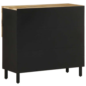 Credenza-Buffet-Armadio da cucina 80x33,5x75 cm in Legno Massello di Mango Grezzo