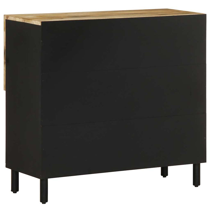 Credenza-Buffet-Armadio da cucina 80x33,5x75 cm in Legno Massello di Mango Grezzo