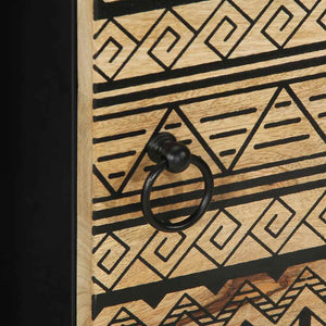 vidaXL Credenza 80x33,5x75 cm in Legno Massello di Mango Grezzo