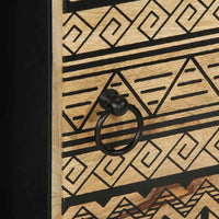 Credenza-Buffet-Armadio da cucina 80x33,5x75 cm in Legno Massello di Mango Grezzo