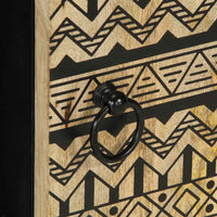 Credenza-Buffet-Armadio da cucina 90x33,5x75 cm in Legno Massello di Mango Grezzo