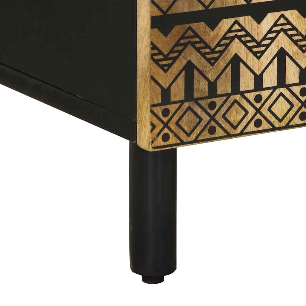 vidaXL Credenza 90x33,5x75 cm in Legno Massello di Mango Grezzo