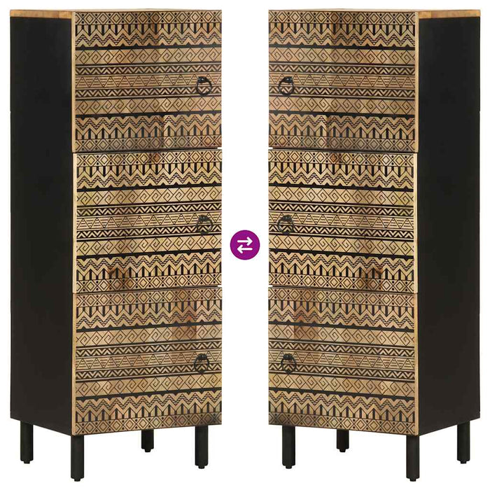 vidaXL Credenza 40x33,5x110 cm in Legno Massello di Mango Grezzo