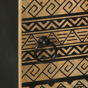 Credenza-Buffet-Armadio da cucina 40x33,5x110 cm in Legno Massello di Mango Grezzo