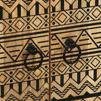 Credenza-Buffet-Armadio da cucina 60x33,5x100 cm in Legno Massello di Mango Grezzo