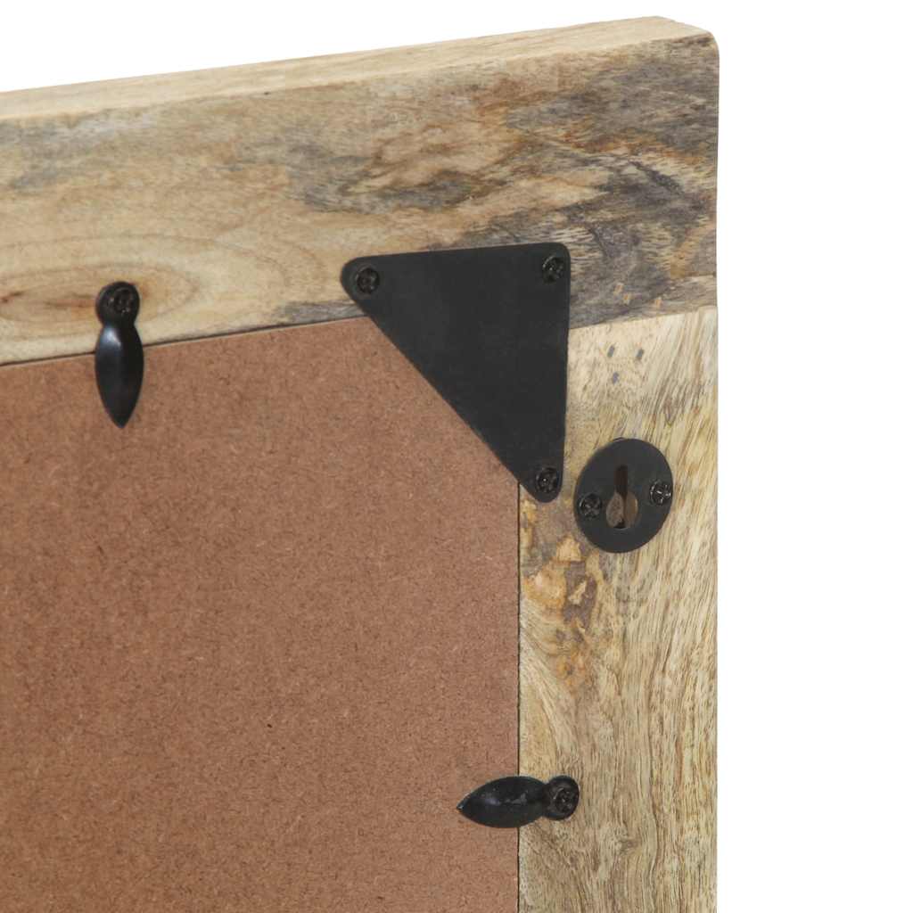 Specchio da Bagno 50x70 cm in Legno Massello di Mango e Vetro 4018659