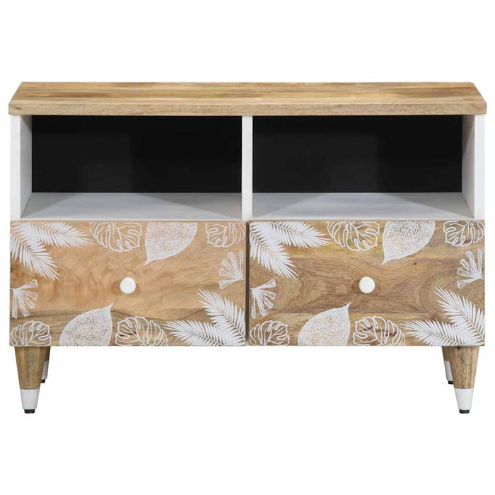 Mobile Porta TV-Mobile per TV-Credenza TV 70x33,5x46 cm in Legno Massello di Mango