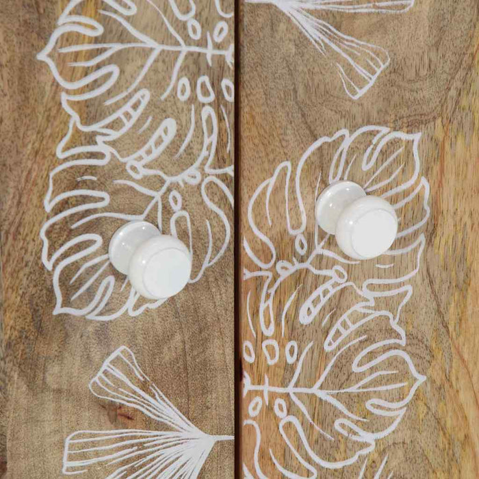 Mobile Lavabo da Bagno-Armadietto da bagno 62x33x58cm in Legno Massello di Mango 809106