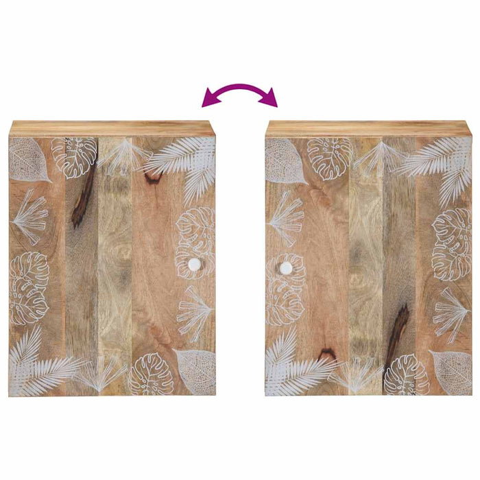 vidaXL Mobile Pensile da Bagno 38x33,5x48 cm in Legno Massello Mango