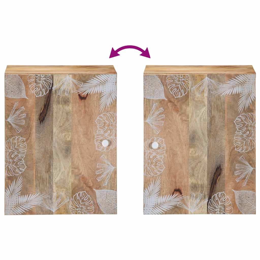 Mobile Pensile da Bagno 38x33,5x48 cm in Legno Massello Mango 4018684