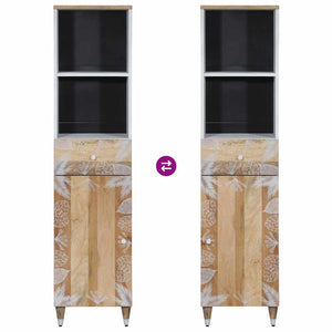 Mobile da Bagno 38x33,5x160 cm in Legno Massello di Mango 4018686