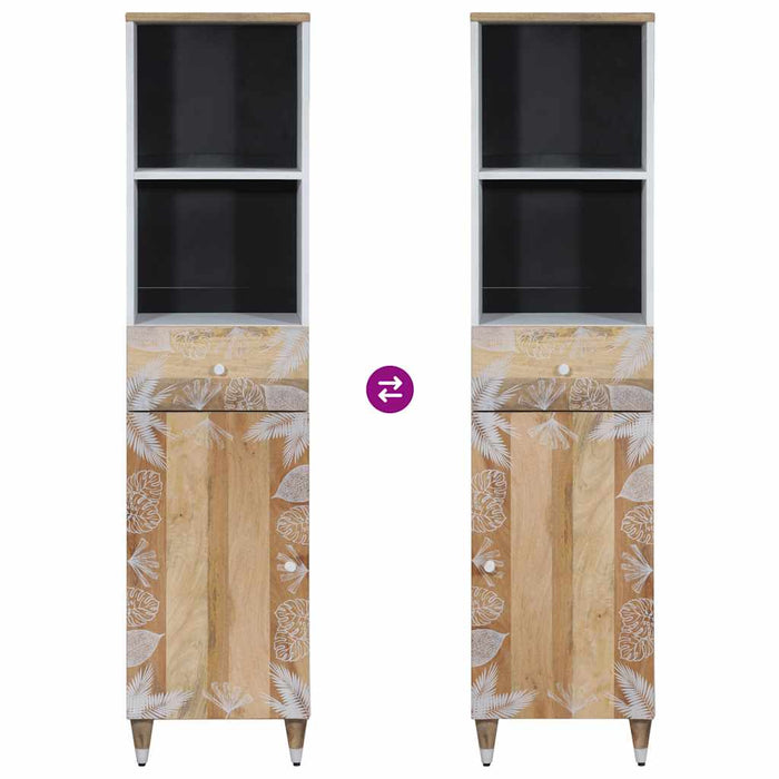 Mobile da Bagno 38x33,5x160 cm in Legno Massello di Mango 4018686