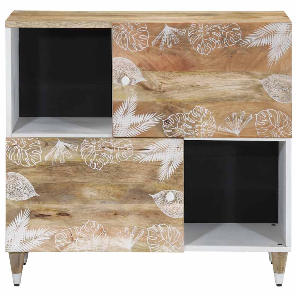 Credenza-Buffet-Armadio da cucina 80x33,5x75 cm in Legno Massello di Mango