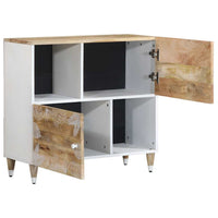 Credenza-Buffet-Armadio da cucina 80x33,5x75 cm in Legno Massello di Mango