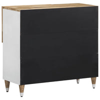 Credenza-Buffet-Armadio da cucina 80x33,5x75 cm in Legno Massello di Mango
