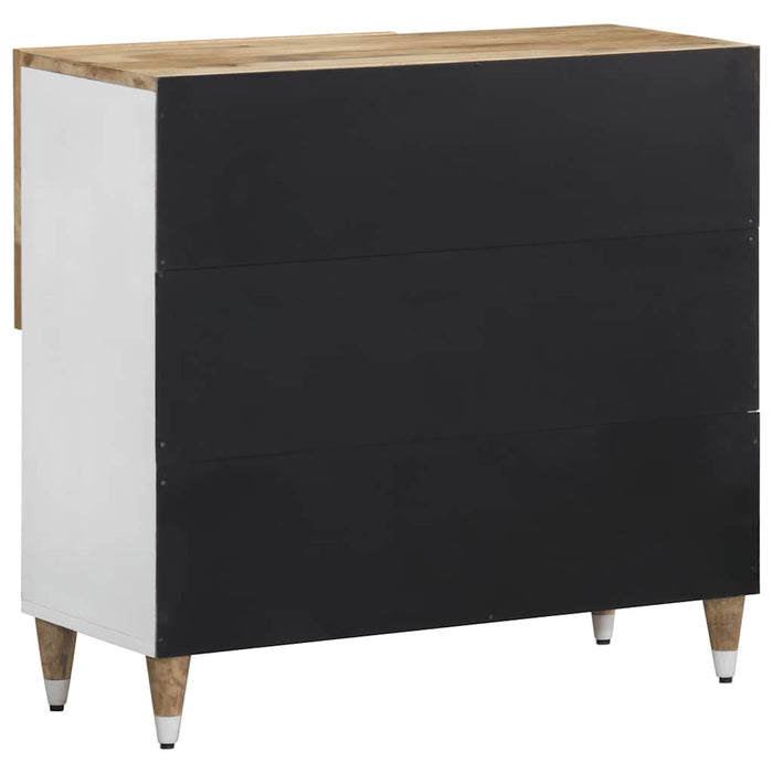 Credenza-Buffet-Armadio da cucina 80x33,5x75 cm in Legno Massello di Mango