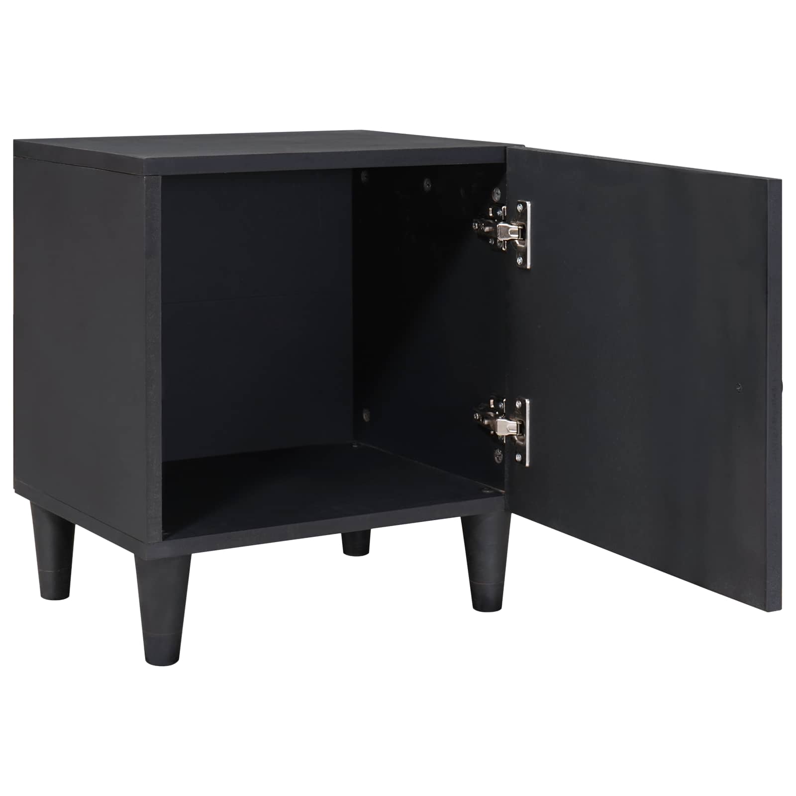 Comodino con porta 2 pcs Nero 40 x 33 x 46 cm 4018697