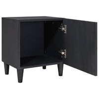 Comodino con porta 2 pcs Nero 40 x 33 x 46 cm 4018697
