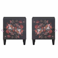 Comodino con porta 2 pcs Nero 40 x 33 x 46 cm 4018697