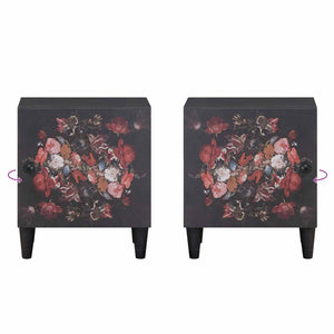 Comodino con porta 2 pcs Nero 40 x 33 x 46 cm 4018697