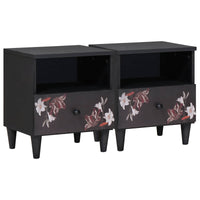 Comodino 2 pcs Marrone 40 x 33 x 46 cm Legno di mango massello 4018707