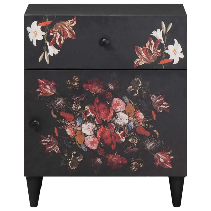 Comodino Multicolore 50 x 33 x 60 cm Legno di mango massello 4018708