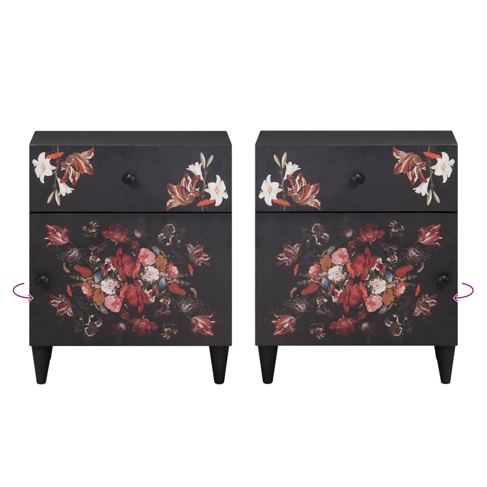 Comodino Multicolore 50 x 33 x 60 cm Legno di mango massello 4018708