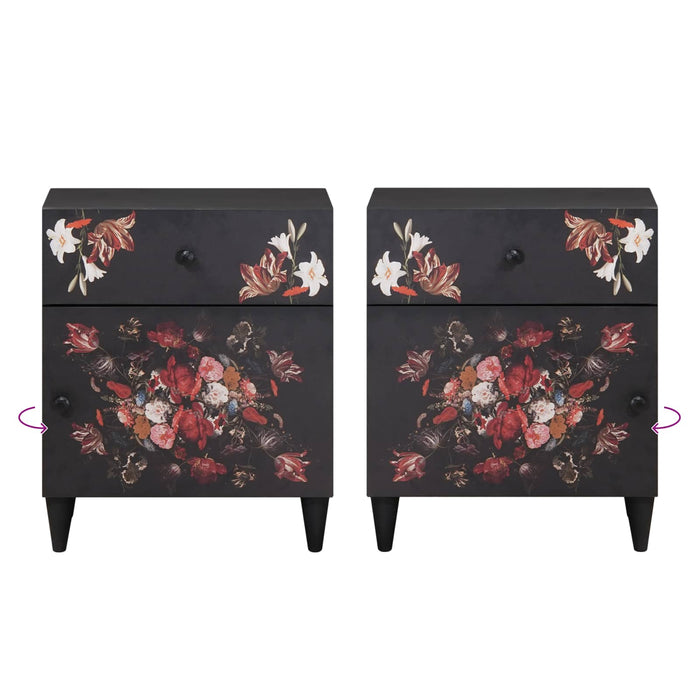 Comodino Multicolore 50 x 33 x 60 cm Legno di mango massello 4018708