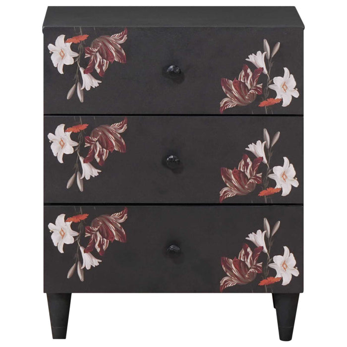 Comodino Multicolore 50 x 33 x 60 cm Legno di mango massello 4018709