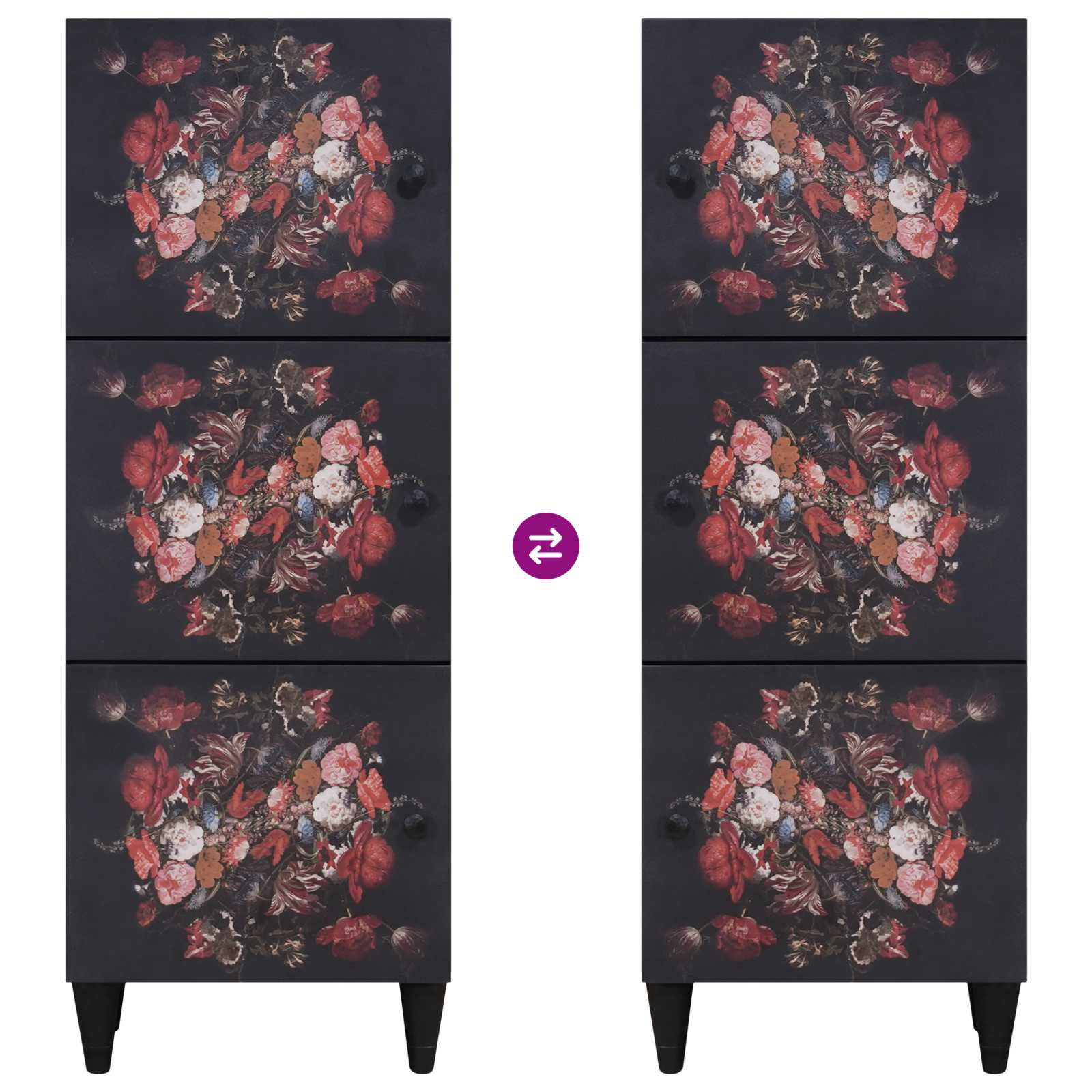 Armadi di Stoccaggio con porta Multicolore 40 x 33,5 x 110 cm 4018729