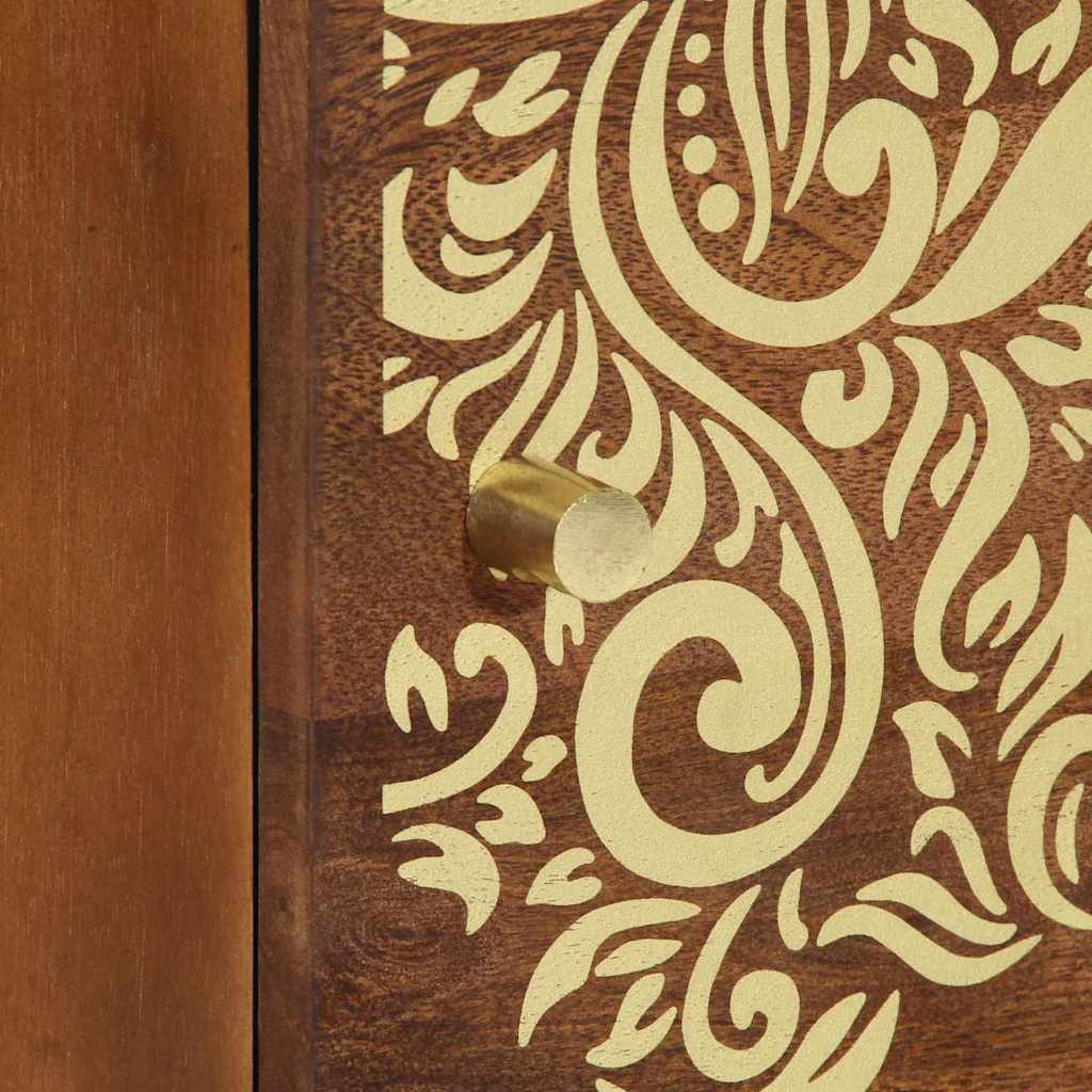 Comodino con porta 2 pz-Set di 2 Tavolino da notte Marrone miele 40 x 33 x 46 cm