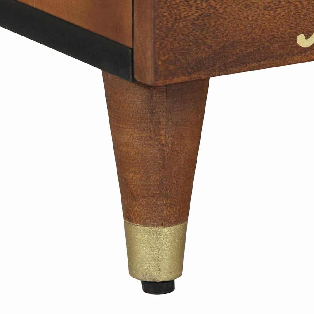 Comodino con porta 2 pz-Set di 2 Tavolino da notte Marrone miele 40 x 33 x 46 cm