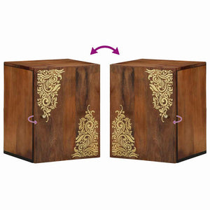 Armadio da bagno a muro marrone ambrato 38 x 33 x 48 cm 4018756