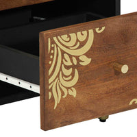 Credenza-Buffet-Armadio da cucina Marrone 40 x 33 x 75 cm Legno di mango massello 893112